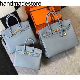Leather Bk Handbag Womens Bag 35 30 Picotin 18 22 First Layer Cowhide Platinum Bride Large Capacity One Shoulder