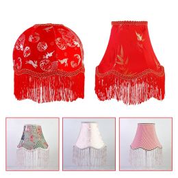 Nordic Style Art Chandelier Lampshade Lace Tassel Shade European Retro Home Decor Wall Light Floor Lamp Table Lamp Fabric