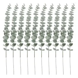 Decorative Flowers Artificial Eucalyptus Leaves Branches Plants Greenery Faux Table Centerpieces