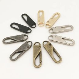 5 Pcs Detachable Metal Zipper Pulls for Zipper Sliders Head Zippers Repair for Backpack Suitcase Coat Tab DIY Sewing Accessories