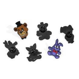 FNAF Brooch Five Night's At Freddy Enamel Pins Foxy Bonnie Animal Doll Badge Brooches for Backpack Pins Accessories Gift Friends