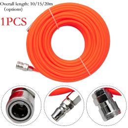 10/15/20m Pneumatic Air Hose Compressor Air Tube Pump With Quick Connector Fittings Mechanical Hardware Straight Pipe