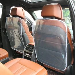 1~10PCS Car Seat Back Pad PE Film Anti Dirty Protector Cover Anti Child Kick Footprint Tools Car Interior Seat Mat Car