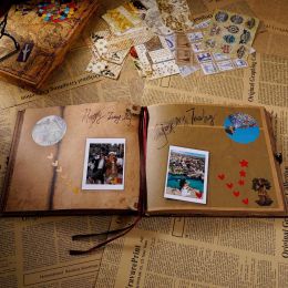 Our Adventure Book 146 Page Album Retro Style Travel Diary DIY Handmade Photo Album Scrapbook Retro Kraft Journal Children Gift