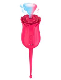 Rose Toys Sucking Vibrator For Women With Intense Suction 2 in 1 Vaginal Clitoris Stimulation Erotic Nipple Female sexy Toys2244039