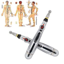 Electronic Acupuncture Pen Massager Electric Meridians Therapy Heal Massage Meridian Energy Pens Relief Pain Tools8725847