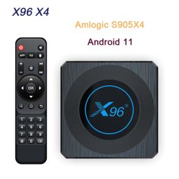 New X96 X4 Android 11 Amlogic S905X4 Smart TV Box BT4.1 1000M 8K 4G 64G RGB Light 2.4&5G Dual Wifi AV1 Media Player Set Top Box
