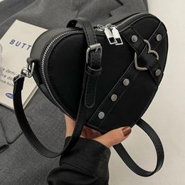 Evening Bags Heart Shape Shoulder Bag For Women PU Leather Adjustable Strap Crossbody Messenger Valentine's Day Gift Y2K Girls