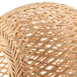 Shade Lamp Light Rattan Wicker Shades Woven Ceiling Cover Pendant Chandelier Lampshade Wall Drum Table Hanging Sconce Bulb