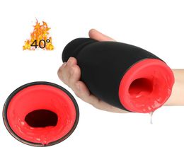 Automatic Heating Male Masturbator Mouth Oral Pussy Licking Toys Electric Tongue Sucking Masturbation Cup Adult Sex Toys For Men Y6652599