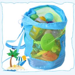 Portable Beach Bag Foldable Mesh Swimming Bag for Children Beach Toys Basket Storage Bag Kids Outdoor Children Swimming Dry Sack