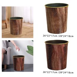 Open Top Trash Can Home Decor Durable Dustbin Wastebasket Rubbish Container for Restroom Restaurants School Livingroom Dining