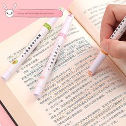 6Pcs/set Flowers Line Shaped Highlighter Pens Roller Tip Curve Liner Marker For Writing Draw Journaling Stationery Mark Pattern