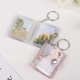 1PC 2 Inch Mini Photos Holder Key Chain Pockets Photo Albums For Photo Cards Bag Creative Collect Book Photocard Holder Keychain