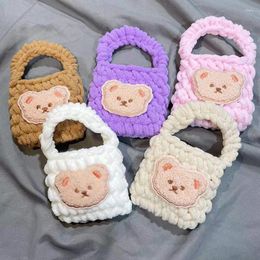 Storage Bags Knitted Crochet Bag Earphones Cute Beer Headphone Holder Case Portable Headset Covers Hand Woven Earphone Accessory