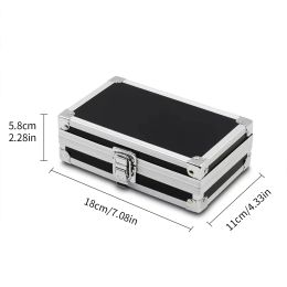 Leeseph Aluminum Alloy Mini Storage Box 18x11x5.8cm, Cosmetic Jewelry Display Box, Aluminum Box, Multi-Functional Storage Box