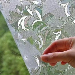 Window Stickers Crystal Vine Leaves Diamond Cartoon Cover Film Home Decor No-Glue 3D Static Decorative Glass 60/90 500cm