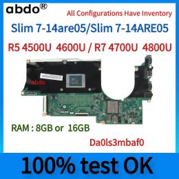 Motherboard Da0ls3mbaf0 For lenovo ideapad yoga slim 714are05 Laptop Motherboard.CPU r5 4500u R74700U ram:8g 16g 100% test