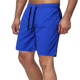 Men's Shorts Casual Classic Drawstring Summer Beach Short With Elastic Waist 2024 Swimming Trunk Solid Color Surf