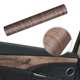 1Pc 30CM*100CM PVC Car Sticker Self-adhesive Wood Grain Textured Vinyl Wrap Decal DIY Auto Styling Film Car Interior Accessories