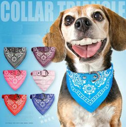 7 Style Fashion Dog Prints Flowered Bandana Triangle Scarf Collars Pet Cat Puppy Collars Fashion Dog Necklaces Pet Walk Outdoor Su1271640