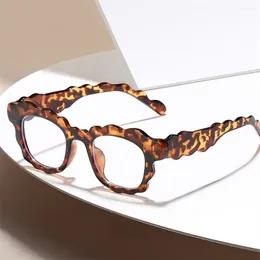 Sunglasses Big Frame Anti-UV Blue Rays Glasses Retro Leopard Print PC Flat Mirror Eyewear Ultra-light Vision Care Eyeglasses Women Girls