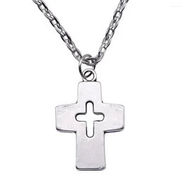 Pendant Necklaces 1pcs Cross Necklace For Girls Findings Jewellery Woman You Chain Length 43 5cm