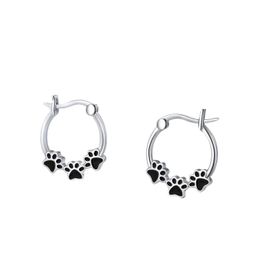 Creative New Cat and Dog Footprint Earrings Simple and Fashionable Oil Dropping Cute and Small Animal Earrings