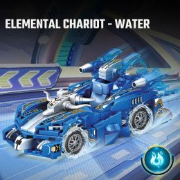 SEMBO Cool Four Elemental Chariot Model Building Blocks MOC Creative Sports Car Assembly Bricks Kids Toys for Boys Holiday Gifts
