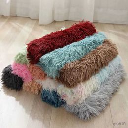 Cat Beds Furniture Dog Bed Mat Pet Cat Dog Plush Soft Warm Cushion Pet Washable Candy Coloured Blanket Kennel Puppy Pet Cat Dog Supplies