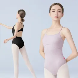 Stage Wear Women's Nylon Sling Dance Leotard Adult Blacl Blue Ballet Gymnastic Elegant Bodysuit Classical Practice Clothes