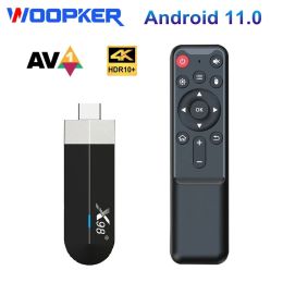 Box X98 S500 TV Stick Android 11 Amlogic S905Y4 Quad Core 4K 60fps H.265 2.4G/5G Wifi BT Youtube Dongle 4G 32G AV1 HD Media Player