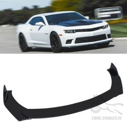 Matte Black For Chevy Camaro 2015-2021 Front Bumper Lip Body Kit Spoiler Splitters Protector Cover Guard Deflector Lips