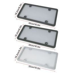 Plastic License Plate Frame Unbreakable Holder Clear for 6"X12" License Plates