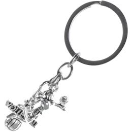 Portable Volleyball Keychain Child Basketball Gifts Adorable Zinc Alloy DIY Supplies