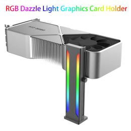 Stand Adjustable Video Card Jack 5V 3PIN RGB Graphics Card Brace Support AURA SYNC Aluminum Alloy Multifunctional for Desktop Computer