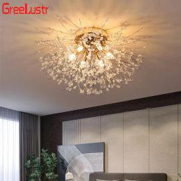 G9 Crystal Snowflake Ceiling Light Living Room Kitchen Modern Chandelier for Bedroom Indoor Decorative LED Luxury Ceiling Lamps