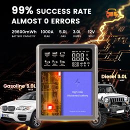 6 In 1 Car Jump Starter 1750A Portable Air Pump Power Bank Air Compressor Cars Battery Starters Auto Tyre Inflator for 12V Cars