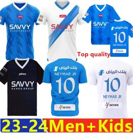 2024 Jersey Moon Designer Jersey New Riyadh Size Neymar Summer Short Sleeve Football Professional Training Suit Adult And Children S Set et