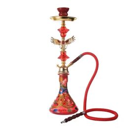 Arab Eagle Hookah Shisha Set Glass Narguile Complete Kit with Single Hose Chicha Bowl Water Pipe for Smoking Accessories