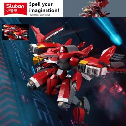 Sluban Building Block Toys Robot B1139 Hurricane Flames 1001PCS Bricks Mechanical Armour Compatbile With Leading Brands