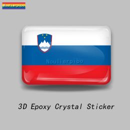 3D Epoxy Slovenia Flag National Emblem Dome Car Sticker Vinyl Decal for Car Motorcycle Laptop Mobile Phone Trolley Case