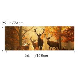 Elk Forest For Truck Jeep Suv Pickup 3D Rear Windshield Decal Sticker Decor Rear Window Glass Poster 66.1 X 29.1Inch