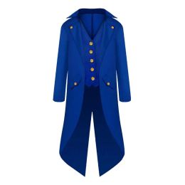 Kid Boy Mediaeval Victorian Costume Tuxedo Gentlema Tailcoat Gothic Steampunk Trench Coat Frock Outfit Overcoat Uniform For Boy