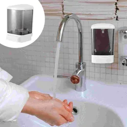 Liquid Soap Dispenser Manual Wall Mounted Hand Plastic Shower Gel Box Hanging For El Company (1000ML)