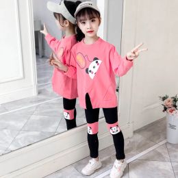 Clothes Set for Teen Girls Clothing Spring Autumn Loose Tracksuit T Shirts + leggings Pants HipHop 4 5 6 7 8 9 10 11 12 Year
