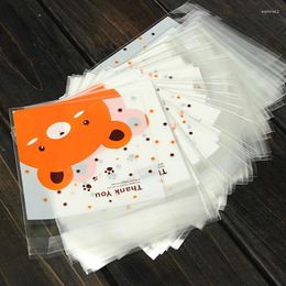 Gift Wrap Wholesale 100ps Bear Pattern Self Adhesive Lots DIY Jewellery Seal Plastic Bags Design