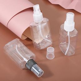 Storage Bottles 2pcs/set 80ml Empty Refillable PET Clear Pump Tube Travel Portable Jar Liquid Cosmetic Container Perfume Atomizer Beauty