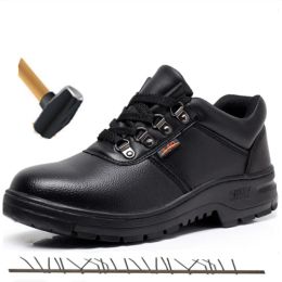 Boots Genuine Leather Waterproof Breathable Work Safety Shoes Men's Boots Outdoor Tactical Wearresistant Nonslip Men's Sneakers