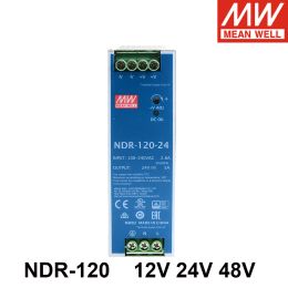 MEAN WELL NDR-75 120 240 480W 110V/220V AC TO DC 12V 24V 48V DIN Rail Switching Power Supply NDR-75 NDR-120 NDR-240 NDR-480